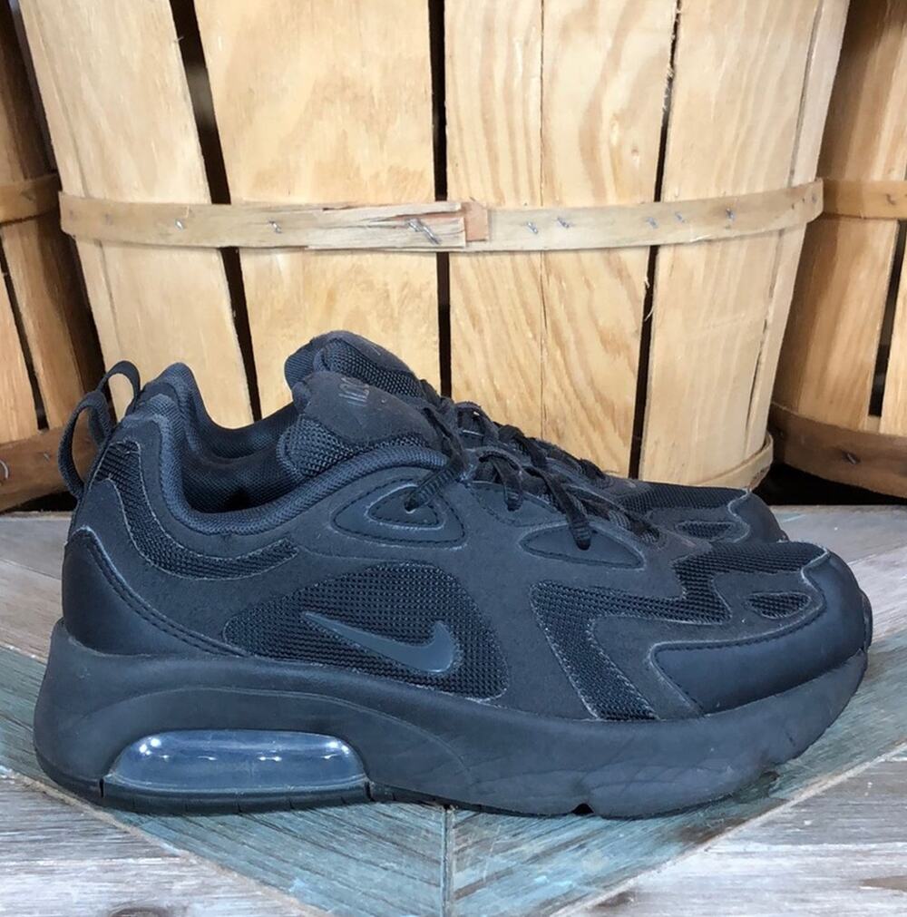 Nike Air Max 200 GS Black Anthracite AT5627-001 Sneakers Shoes Youth Boys Size 4